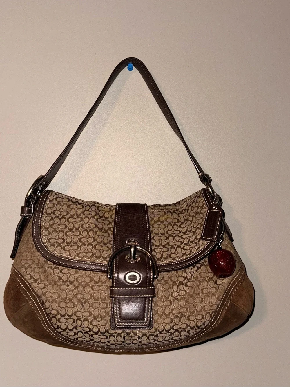 Coach SoHo brown signature buckle bag Y2K